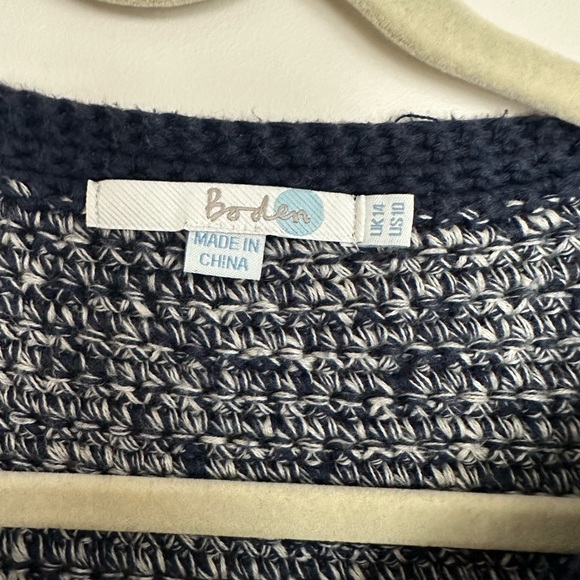 Boden Navy/marled cardigan jacket Size US 10 - Picture 5 of 5